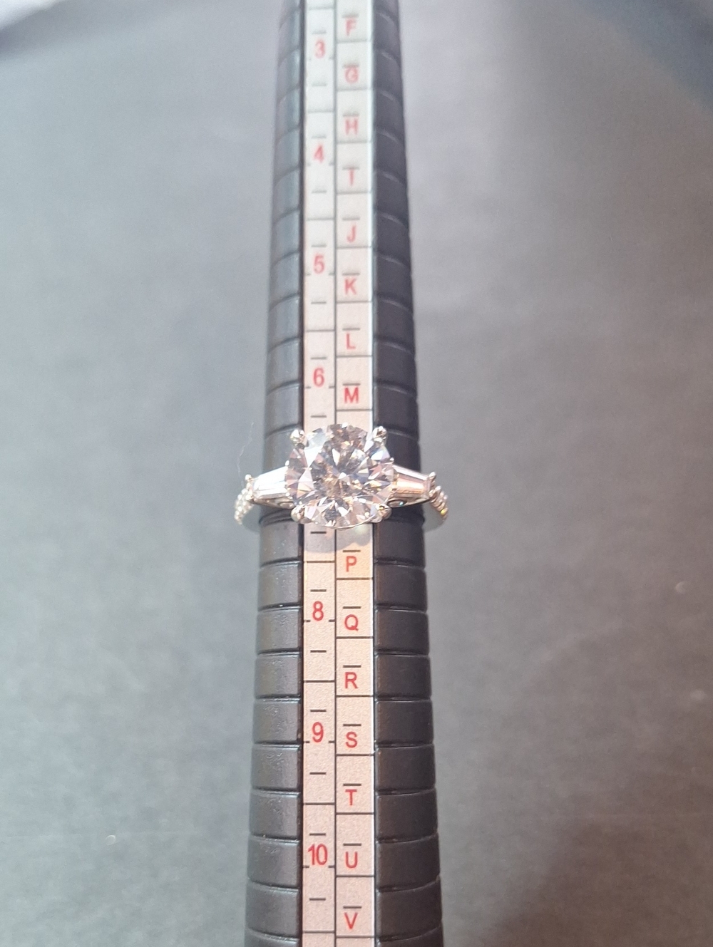 Jean Doysset Classic 925 Silver Solitaire Ring with Clear Round CZ Center Stone